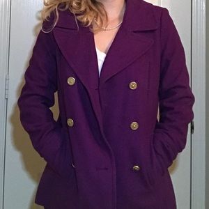 Lovely Purple Pea Coat